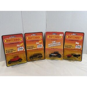 Vintage Matchbox Lot Model A Hot Rod Chevy Dodge Caravan Carded 80s